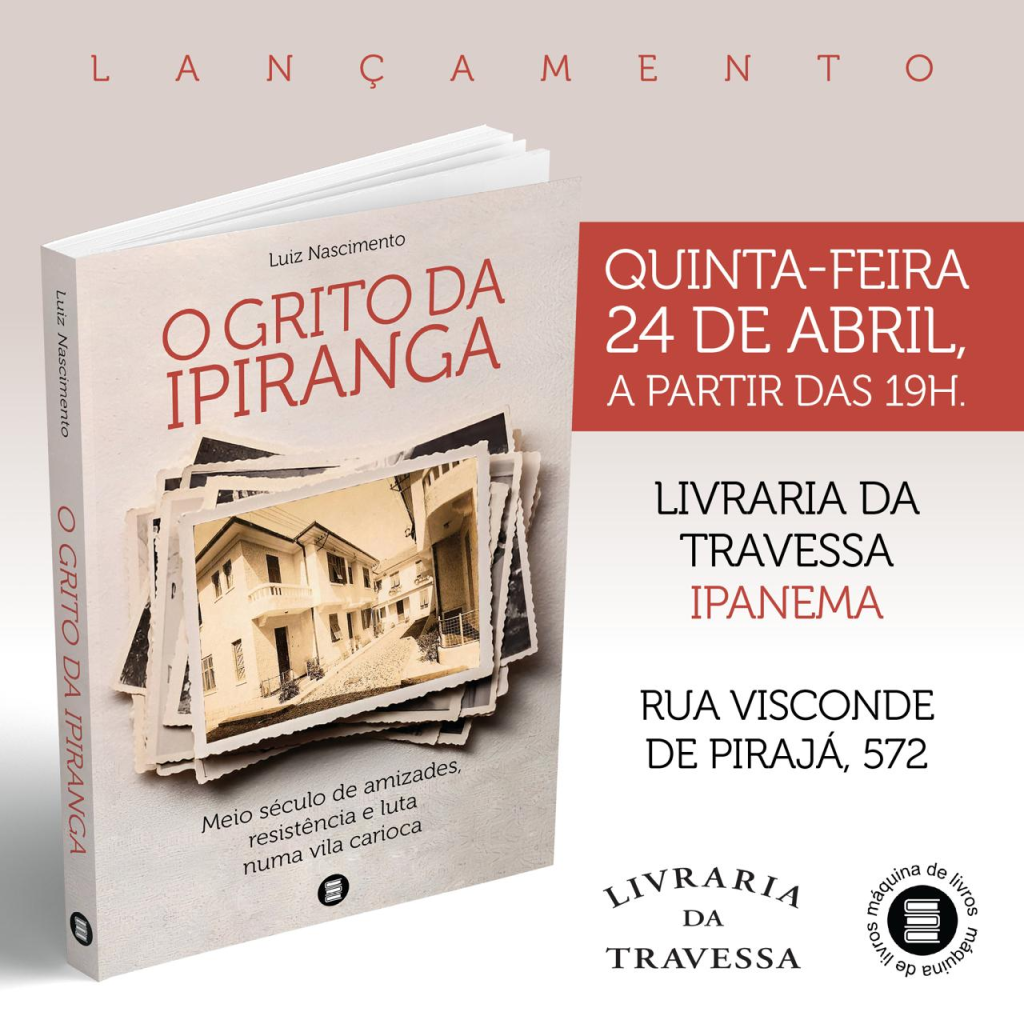 Informações do lançamento do livro O Grito da Ipiranga