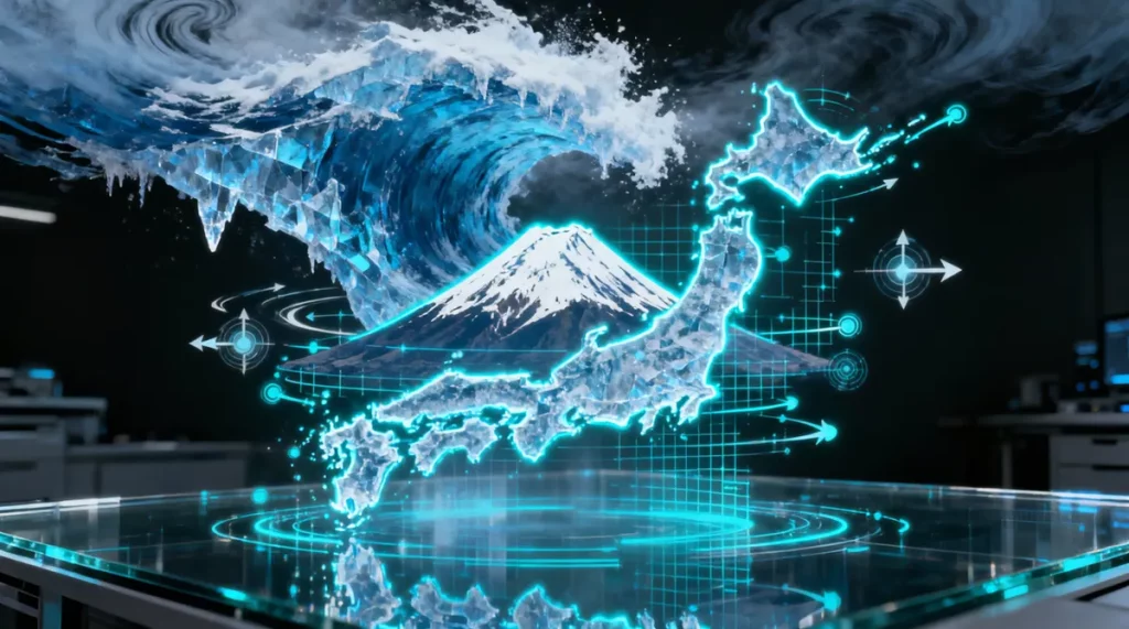 Ilustração editorial sobre Cientistas descobrem mecanismo que intensifica ondas de frio extremo no Japão. (Ilustração: Cafezi